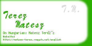 terez matesz business card